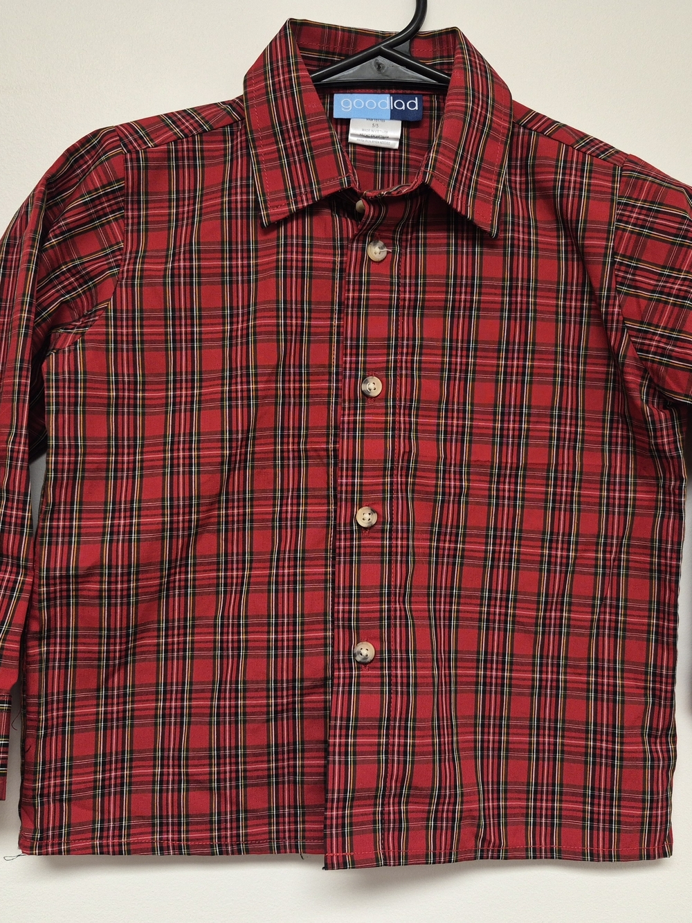 Good Lad Red Plaid Button-Down Boy's Shirt